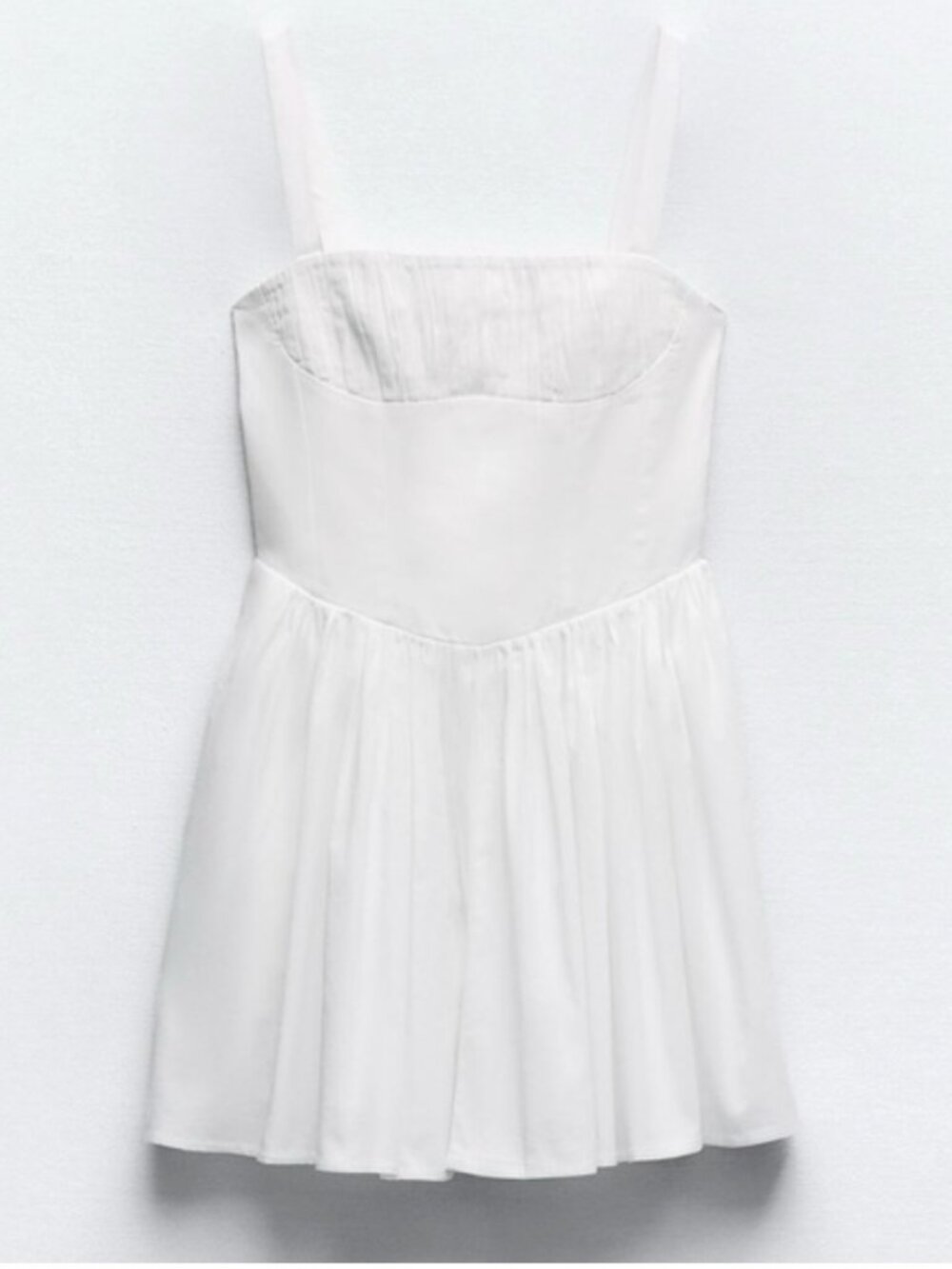 Zara Voluminous Skirt Dress White 5107/311